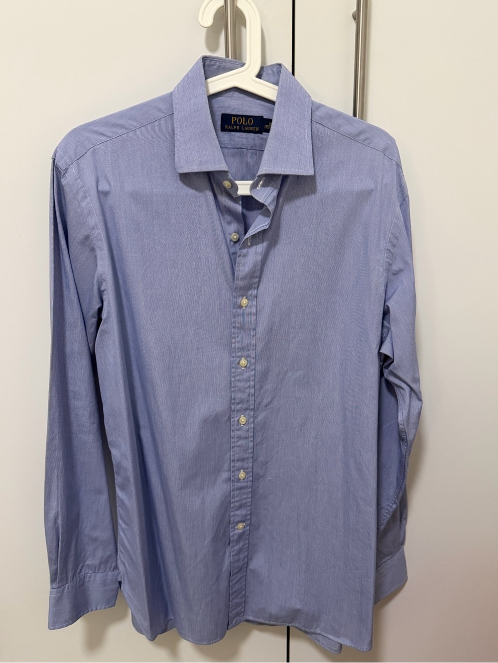 Ralph Lauren Men's Blue Pinstripe Dress Shirt